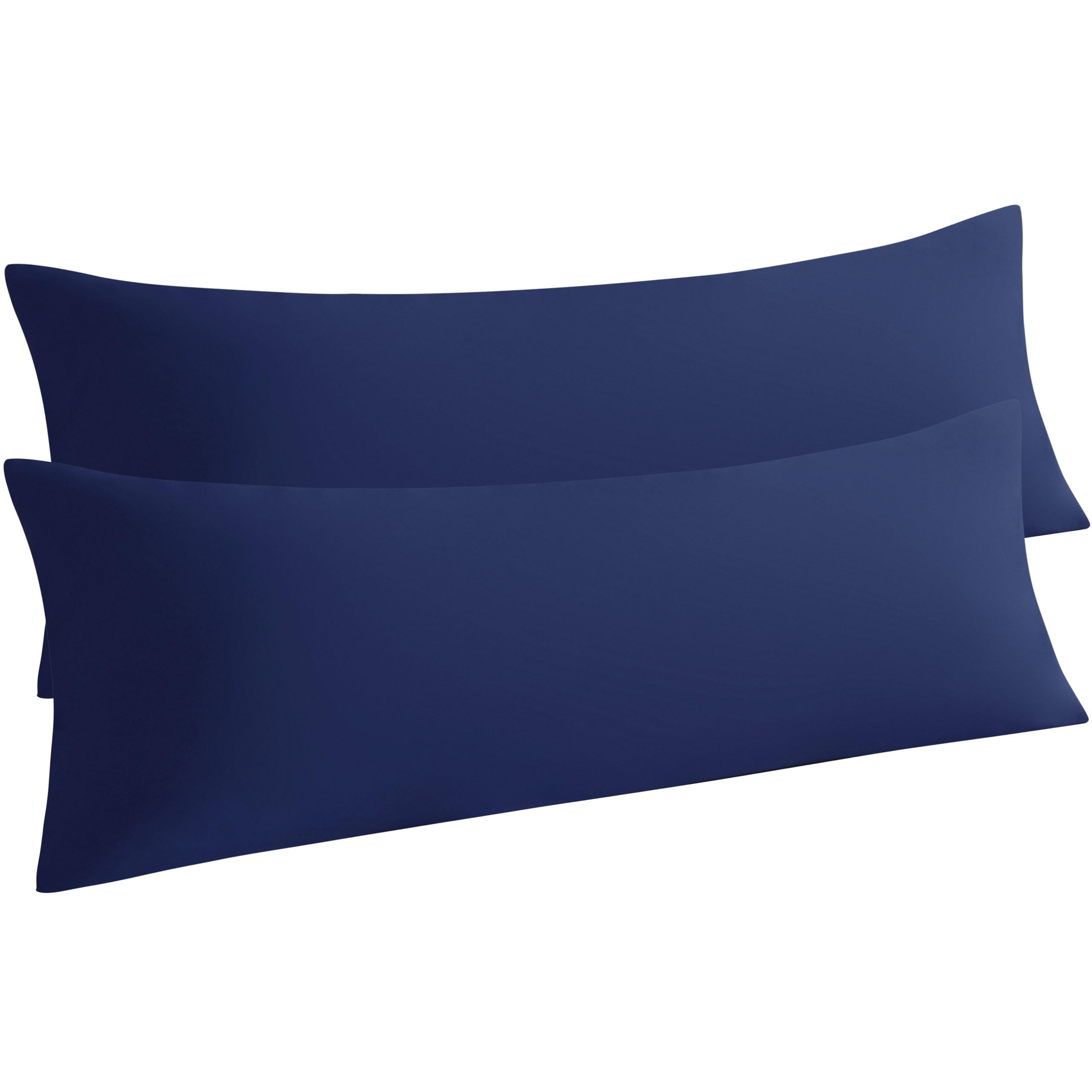 Ntbay Body Pillow Cases Set Of 2, 2 Pack Brushed Microfiber 20X54 Pillow Cases, Soft, Wrinkle, Fade, Stain Resistant Navy Blue P